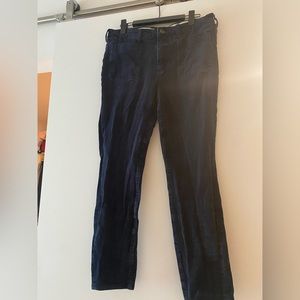 Navy Anthropologie Pilcro High Rise Skinny Cord Leggings